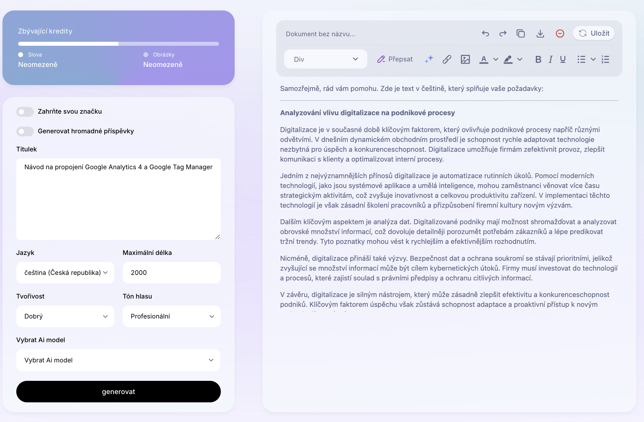Ai Šablona: Generátor značek pro videa na Youtube. Jak vymyslet a vytvořit značky pro Youtube videa. Příklady použití