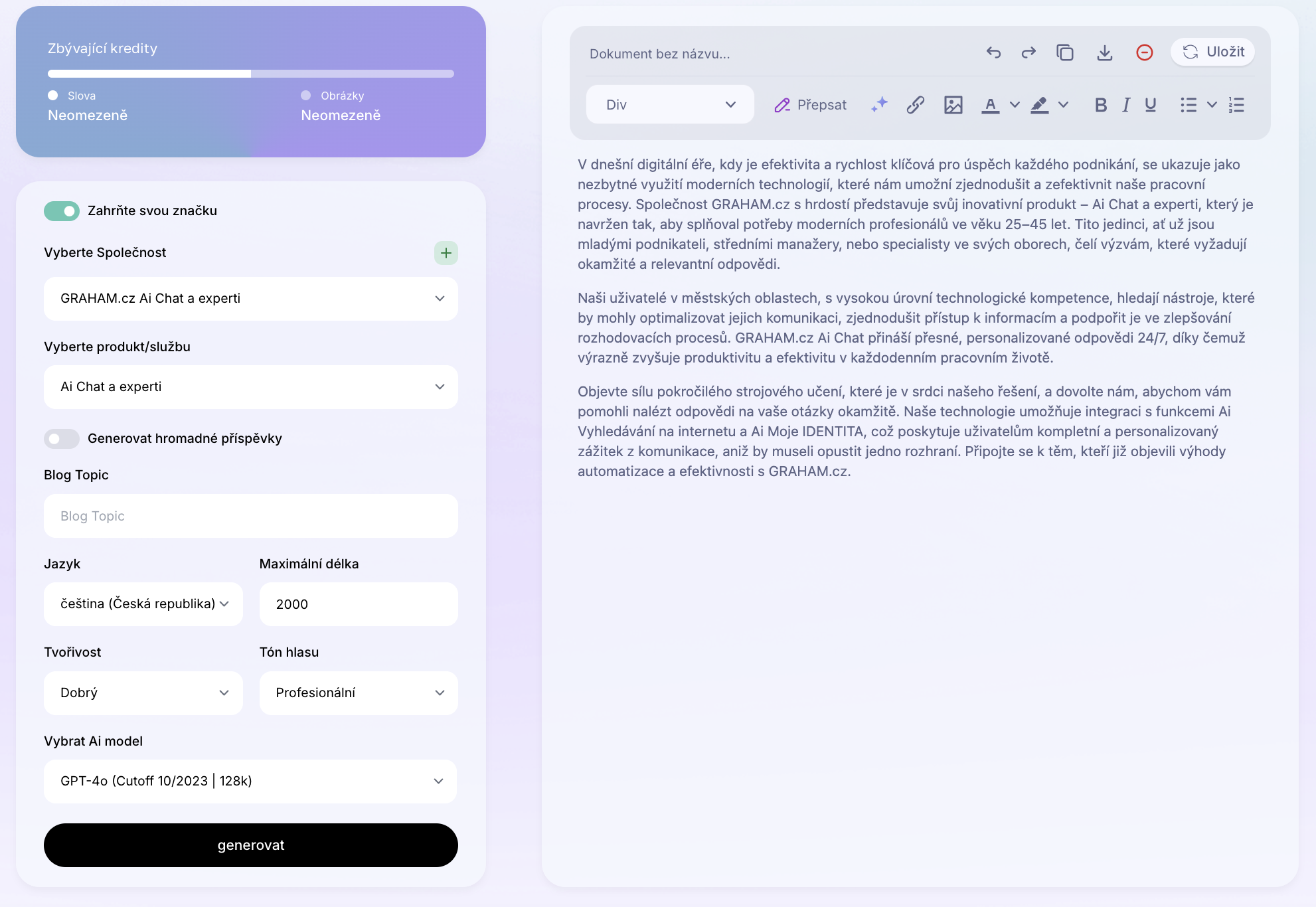 Ai Šablona: Generátor úvodu do blogu. Jak vytvořit úvod na blog? Příklady použití