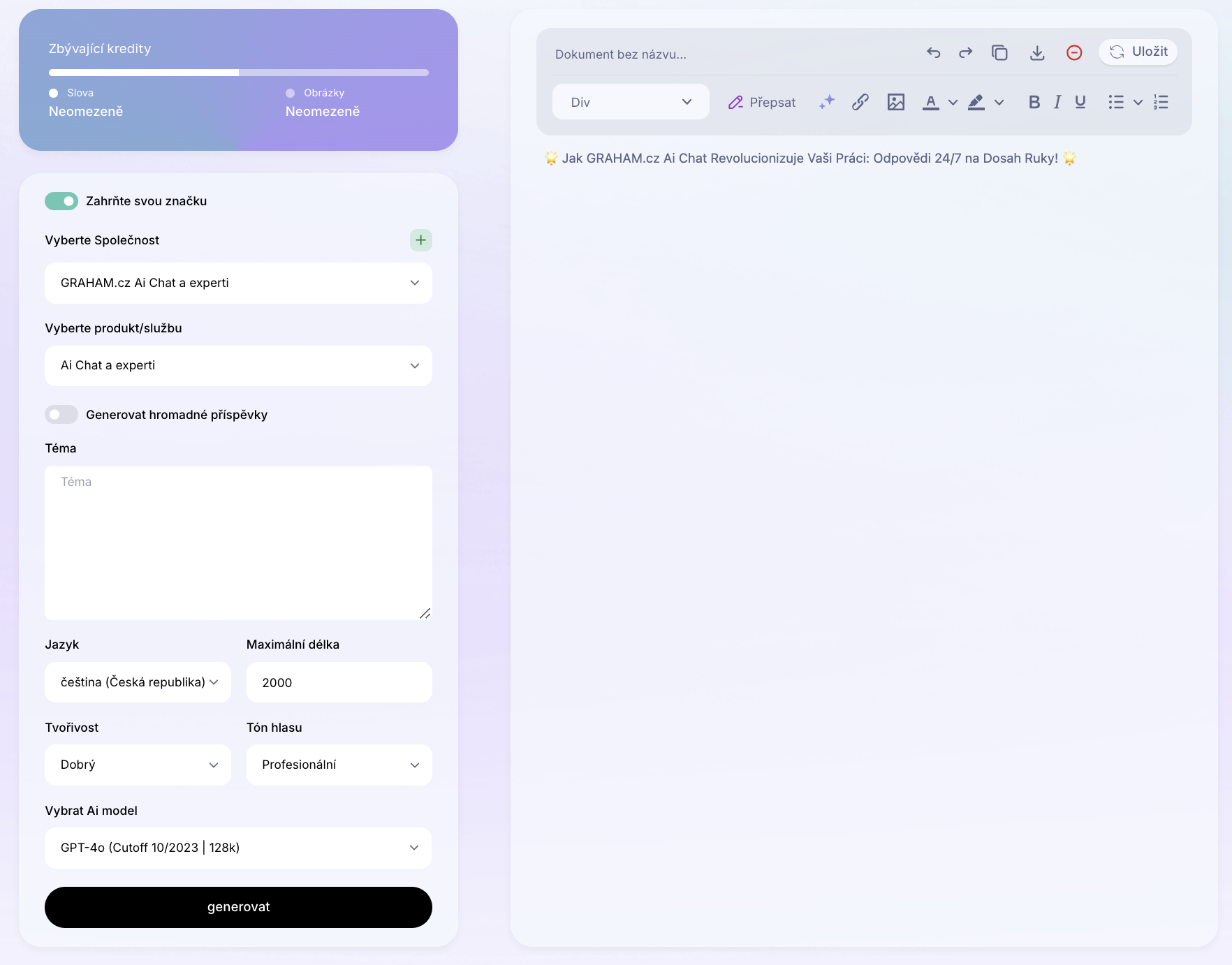 Ai Šablona: Generátor clickbait titulků (nadpisů) pro sociální sítě Facebook, Instagram, TikTok. Jak napsat clickbait titulky (nadpisy) pro sociální sítě? Příklady použití