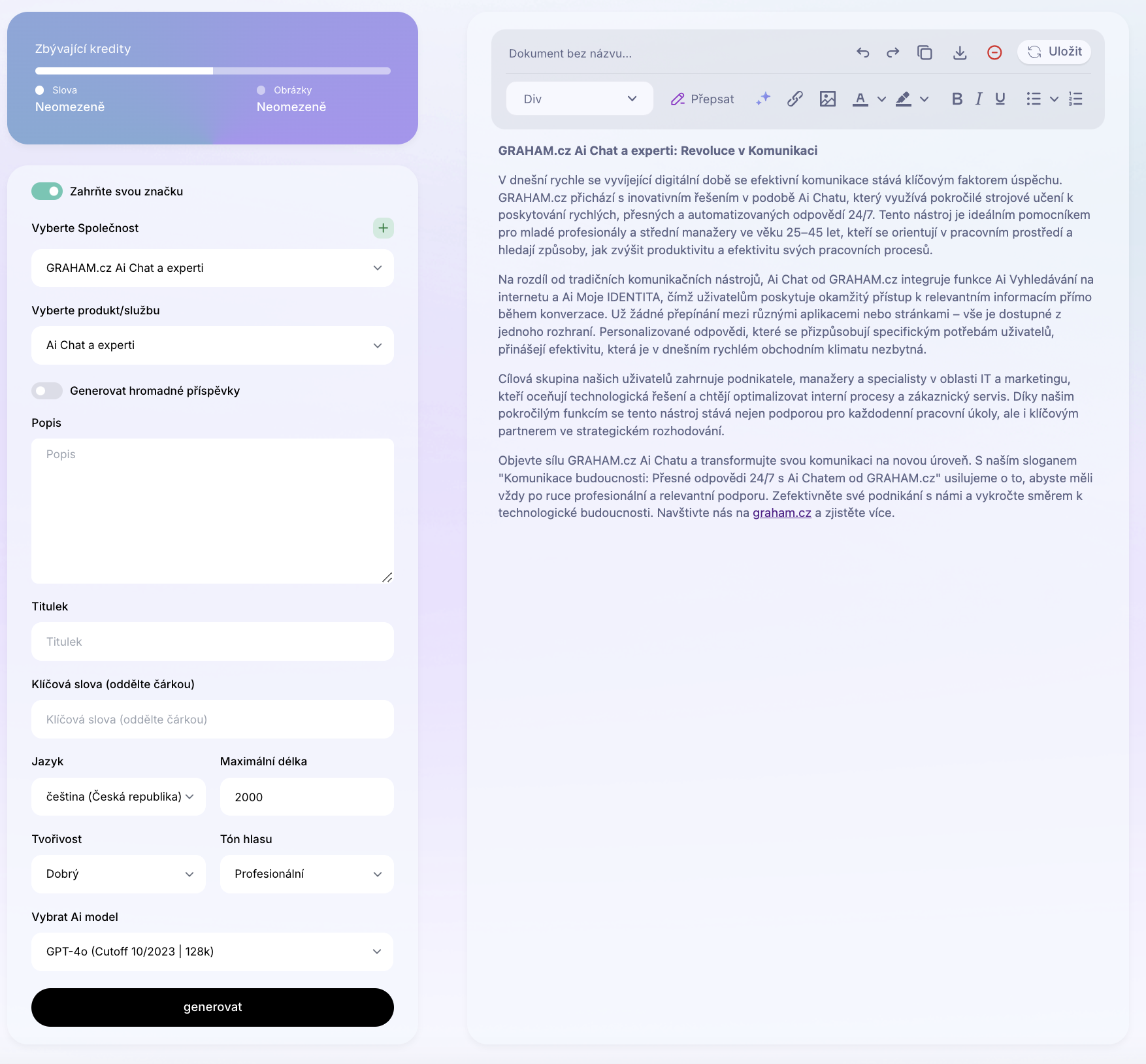 Ai Šablona: Generátor popisů Metadat. Jak vytvářet popisy pro SEO Metadata? Příklady použití